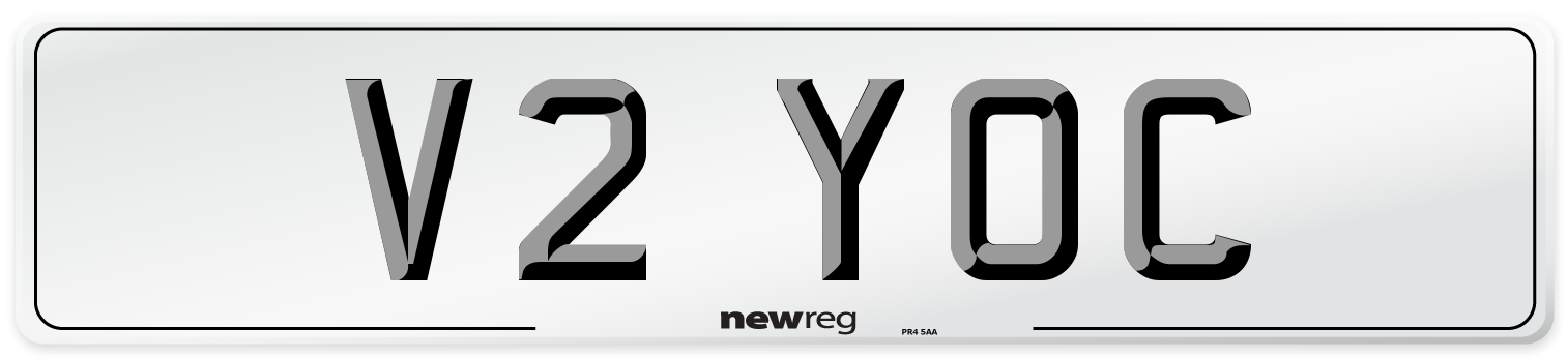 V2 YOC Number Plate from New Reg